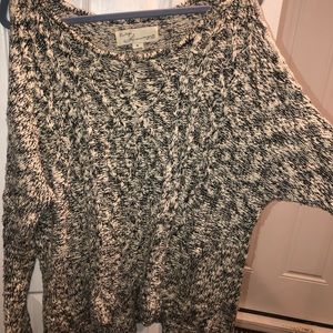 Vintage havana peep shoulder knit sweater